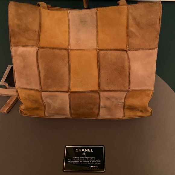 Authentic Chanel Suede Patchwork tote - Picture 3 of 8